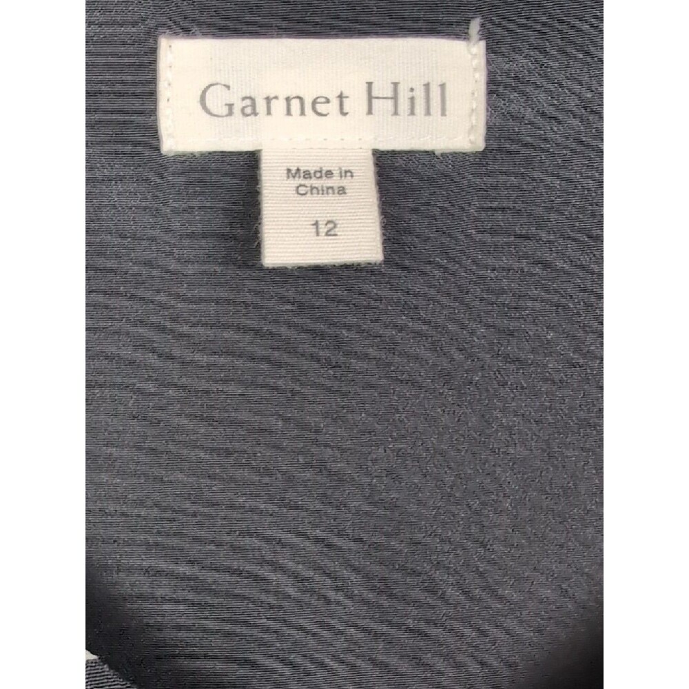 Garnet Hill | Bohemian Pocket Detail Dress | 12 | Black & White - Picture 3 of 11